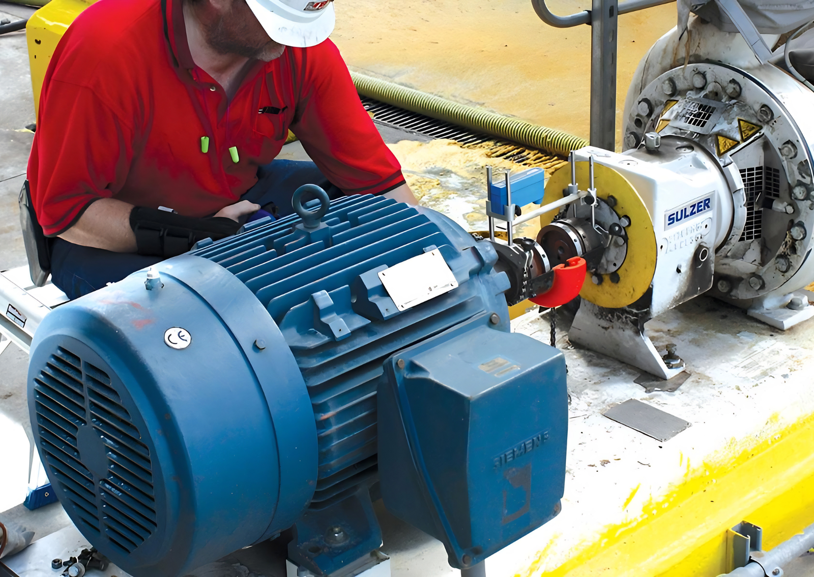 Booster pump and pressure vessel installation on plant floor